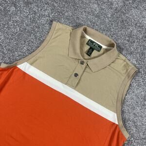 Lauren Ralph Lauren Active Polo Womens Extra Large Colorblock Tennis Golf